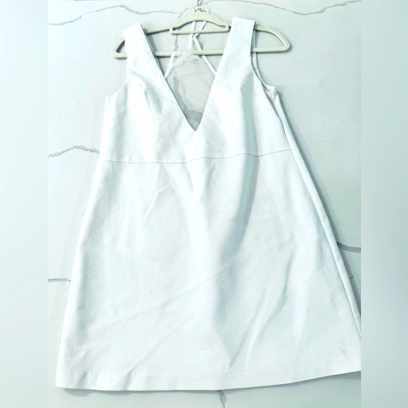 S White Mesh Plunge Dress - Picture 1 of 3